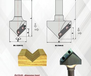 90° Freze Bıçağı - BK-J 0240